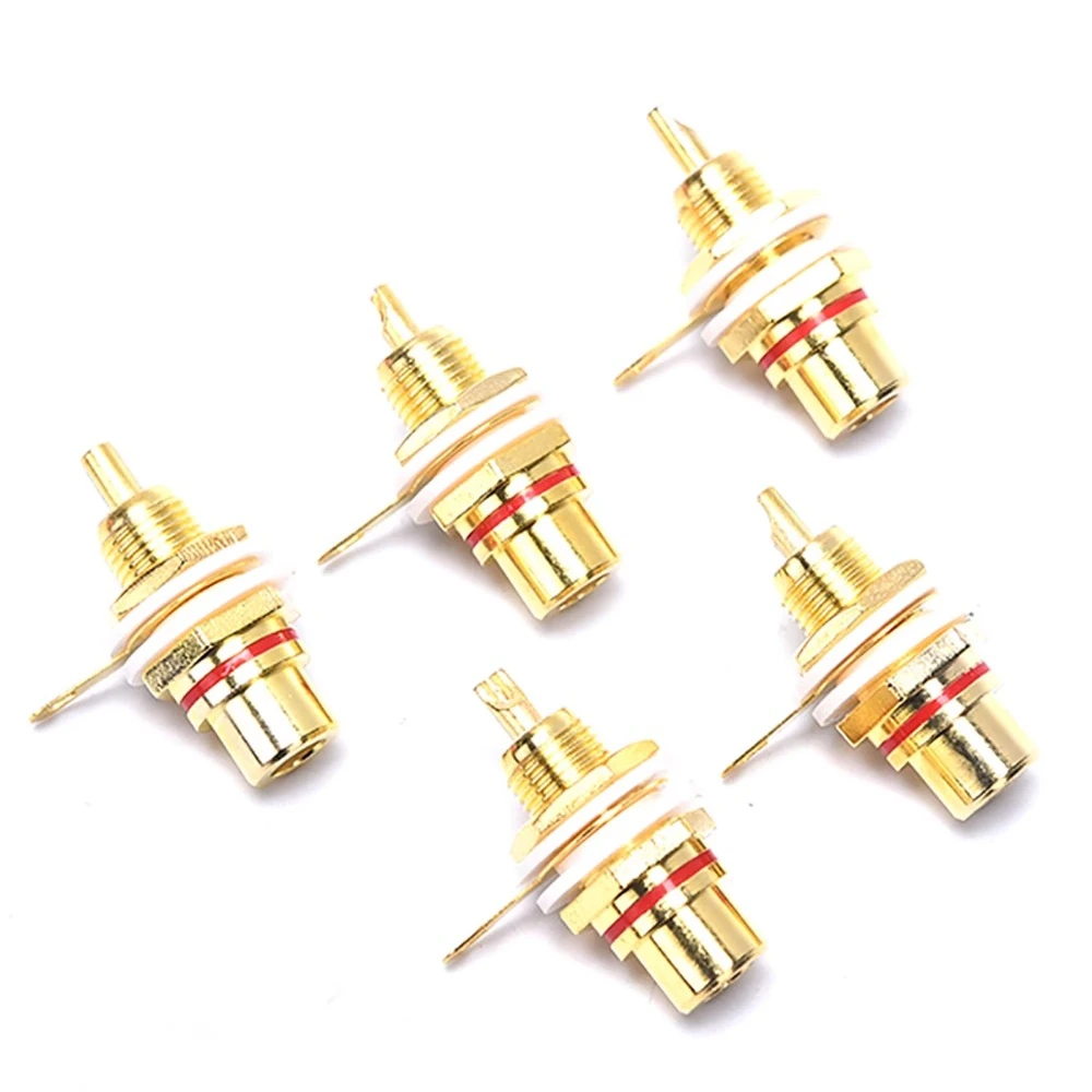 1 Pair RCA Connector RCA Female Socket Connector Chassis Panel Mount Adapter Audio Terminal Plug 3.5mm Plug AV Plug