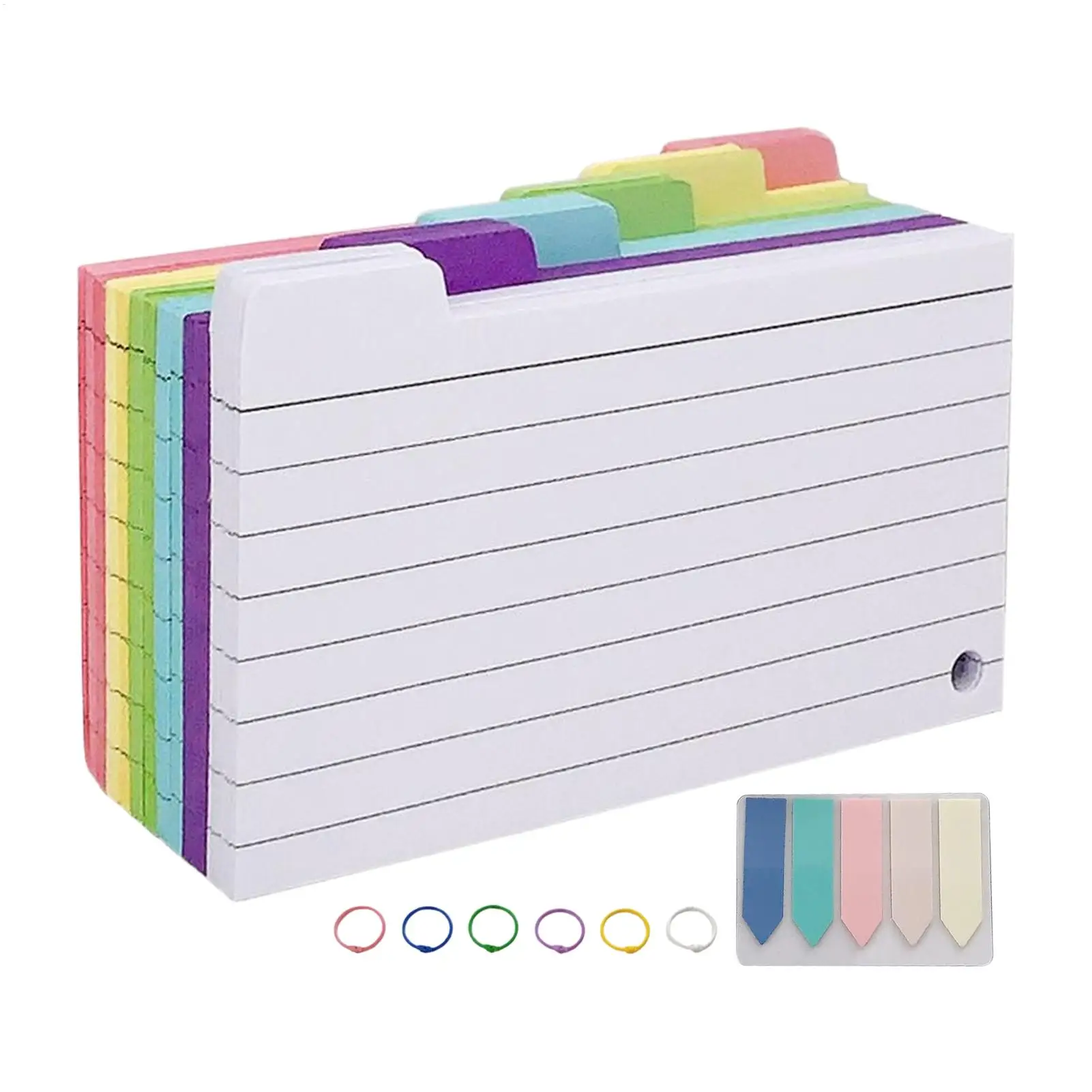 

Пустые карточки для заметок, 300 шт., тяжелые флэш-карты с цветной подкладкой, школьные принадлежности с наклейками для рецептов, домашние операции