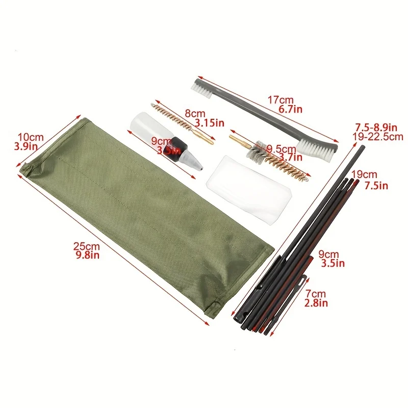 Suitable for. 22,. 30 caliber, 22cal 5.56mm pipe diameter brushes Gun brush set