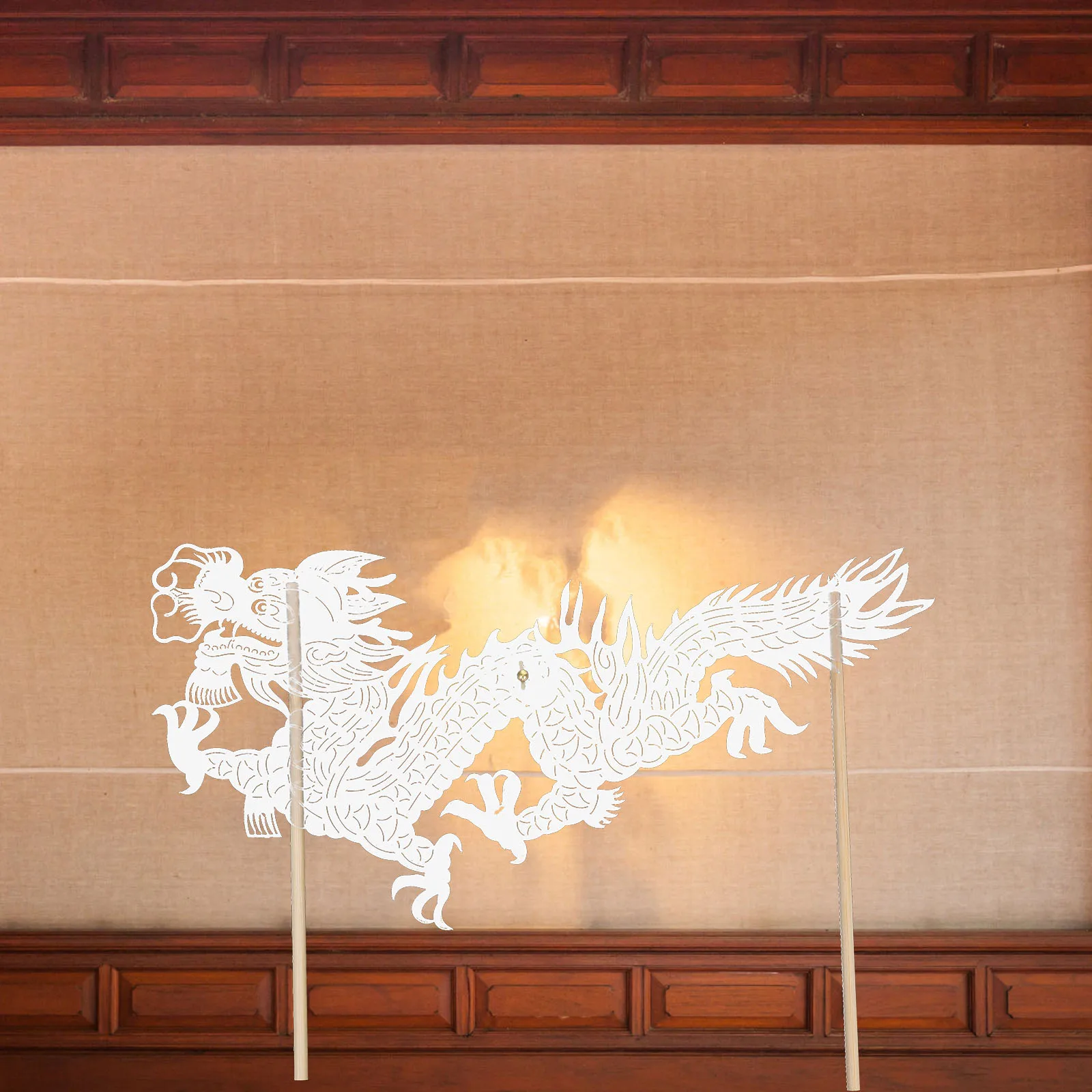 หุ่นมือมังกรจีน DIY งานฝีมือโรงละครเงา ของตกแต่งเทศกาลปีใหม่ ศิลปะวัฒนธรรมดั้งเดิมสำหรับเด็กและครอบครัว