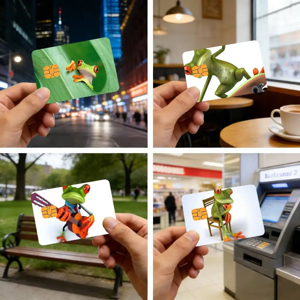 Green Tree Frog Credit Card Stickers Bank Cards Public Transport Cards Waterproof And Scratch-Resistant Protective Film