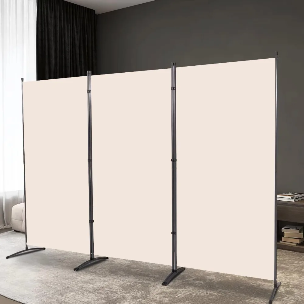 3 Panel Room Divider, Folding Privacy Screen for Office, Partition Room Separators, Freestanding Room Fabric Panel 102x71.3