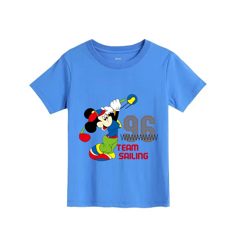 

T-shirts Summer Disney Mickey Casual Baby Sport Clothes Children's Donald Duck Short Sleeve Tshirt Outwear New