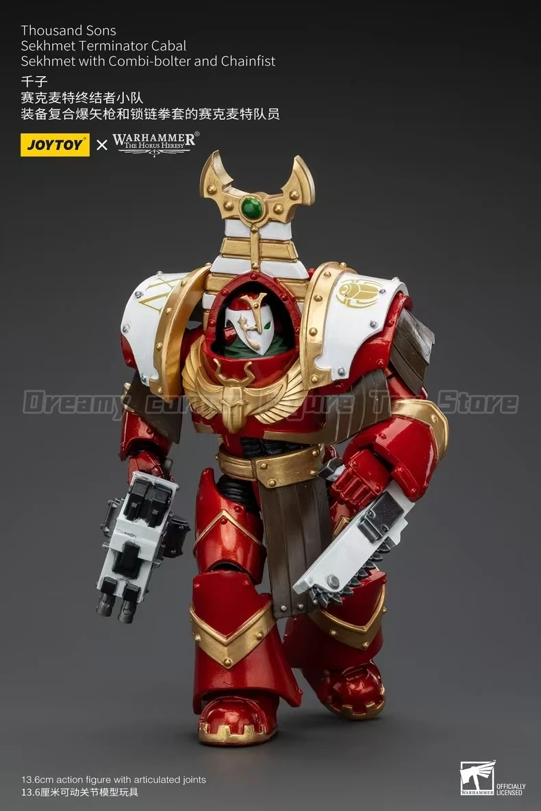 

【In Stock】JOYTOY Warhammer 40K Thousand Sons Sekhmet with Combi-bolter and Chainfist 1/18 Action Figures Models Toys