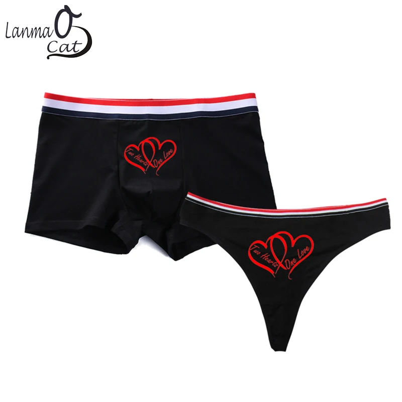 Couple Panties Men Boxer Shorts Women G string Thongs Underwear Hot Sale Couple Pants Fashion Cute Comfortable Underpants