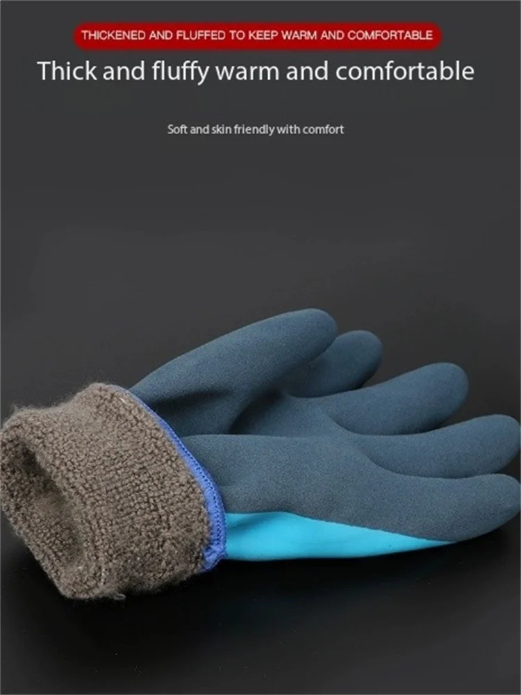 Fishing Gloves For Men In Winter, Windproof, Waterproof, Velvet Touch Screen Fishing, Outdoor Sports, Cycling -40 ℃ Warm Gloves