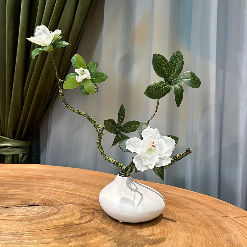 

Artificial Gardenia Flower Set Luxury Home Decor for Living Room Dining Table