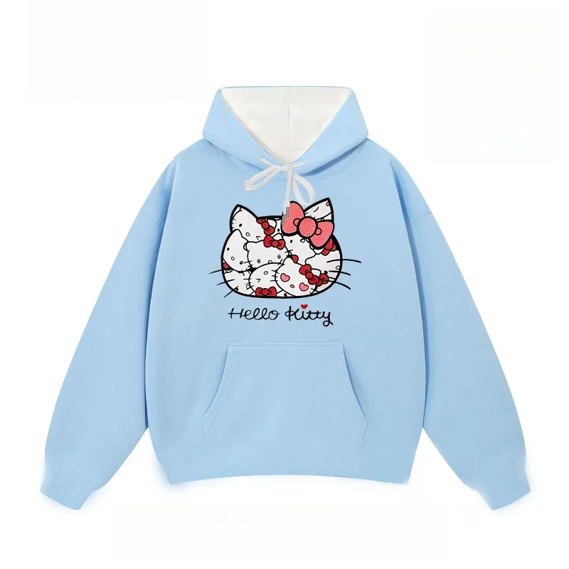 

New Fun Cartoon HelloKitty 3D Printed Hoodie for Female Couples, Loose, Casual, Versatile, Quick Drying Top, Trendy