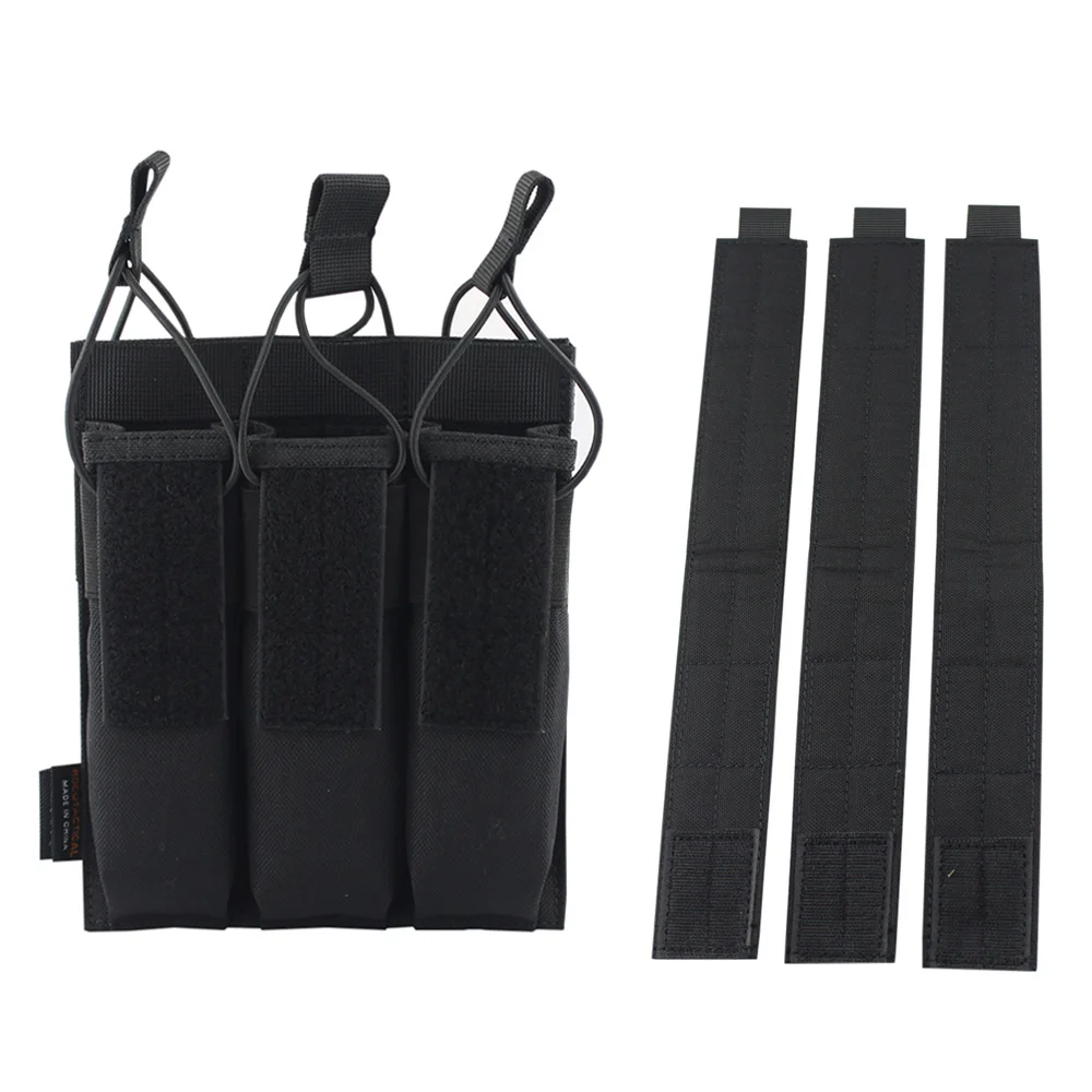 VULPO Tactical Rifle Triple Magazine Pouch Modular Molle Triple Mag Pouch Carrier For MP5 MP7 KRISS Hunting Airsoft