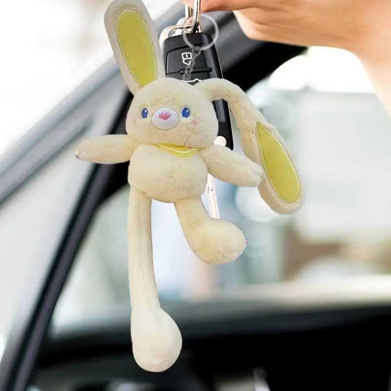Conejito de peluche extraíble de 11 pulgadas, conejito de Pascua, juguetes extraíbles, conejo divertido relleno de Pascua, llavero colgante de felpa para cumpleaños y