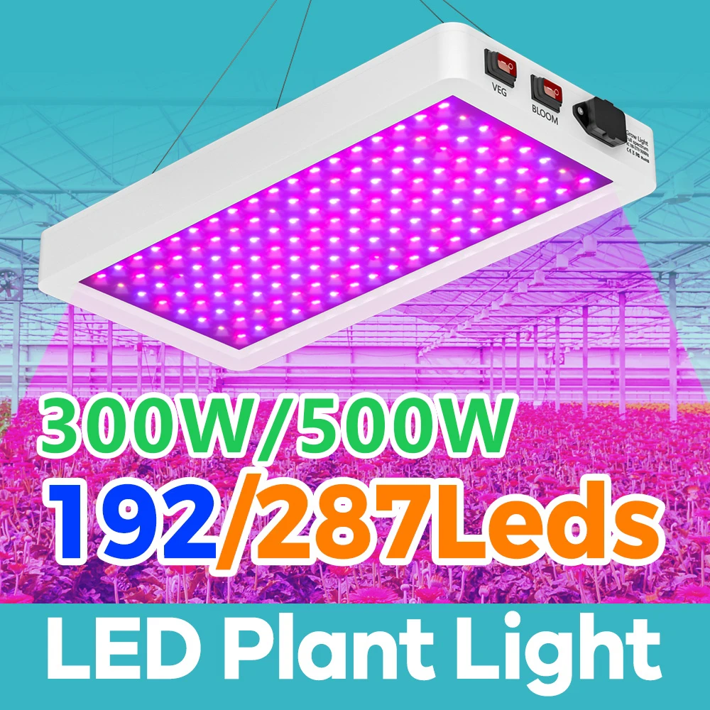 

Plant Grow Light LED Full Spectrum 500W BLoom/VEG 2Modes Hydroponic Greenhouse Tent Growth Box Fruit Succulent Cultivation Lamp