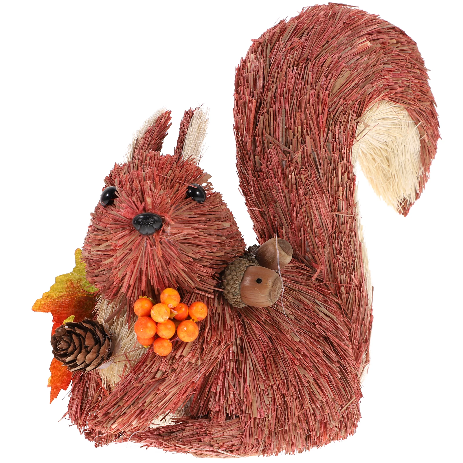 

Wooden Figurines Garden Statue Home Decoration Desktop Squirrel Figure DIY Squirrel Decoration Idea