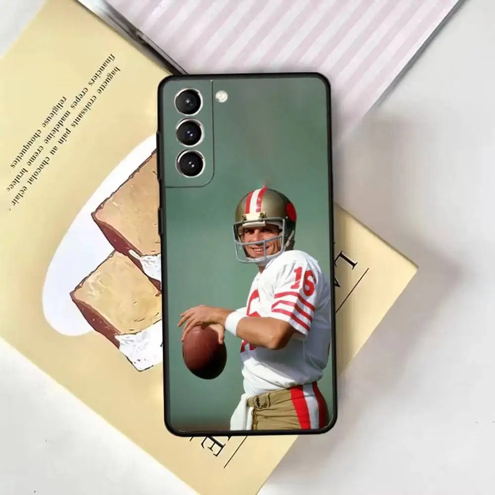 Joe Montana Capa de telefone para Samsung GalaxyA13,21s,22,31,32,52,53,71,72,73, capa preta macia