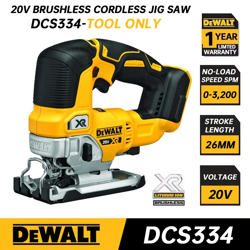 DEWALT DCS334 Scroll Saw 20V MAX Brushless Jig Saw With D Handle Variable Speed Scroll Jigsaw Multi-Function Power Tool DCS334B