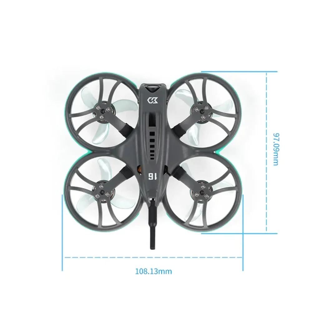 Sub250 Whoopfly16 Ultralekki analogowy 1s Tiny Whoop 1,6-calowy dron FPV 5,8G 200mW VTX/1002 21000KV Silnik/Redfox A1 F4 5A 4w1 AIO