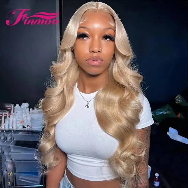 Ash Blonde Body Wave Lace Front Wig 13x4 HD Transparent Lace Front Human Hair Wigs For Woman Pre Plucked Remy Brazilian Hair