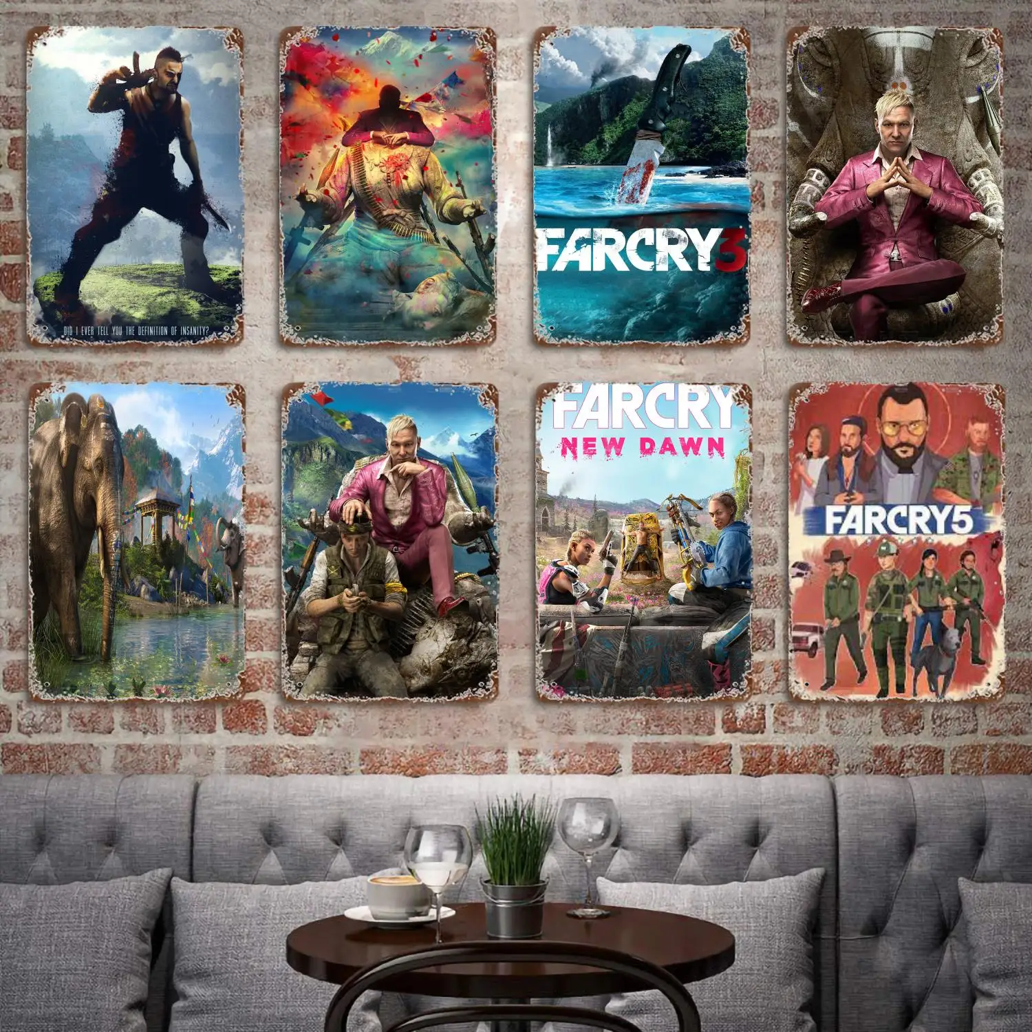 Far Cry 6 New Dawn Video Game Poster Vintage Tin Sign Metal Sign Decorative Plaque for Pub Bar Man Cave Club Wall Decoration