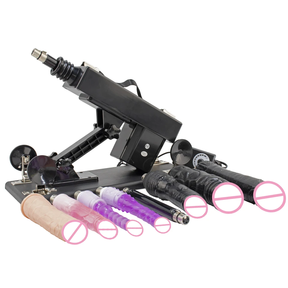 Fredorch Mute Love Machine Gun Sex Toys With 8 Dildos Attachments Sex Machine For Man and Women Stroke Vibrator Masturbator