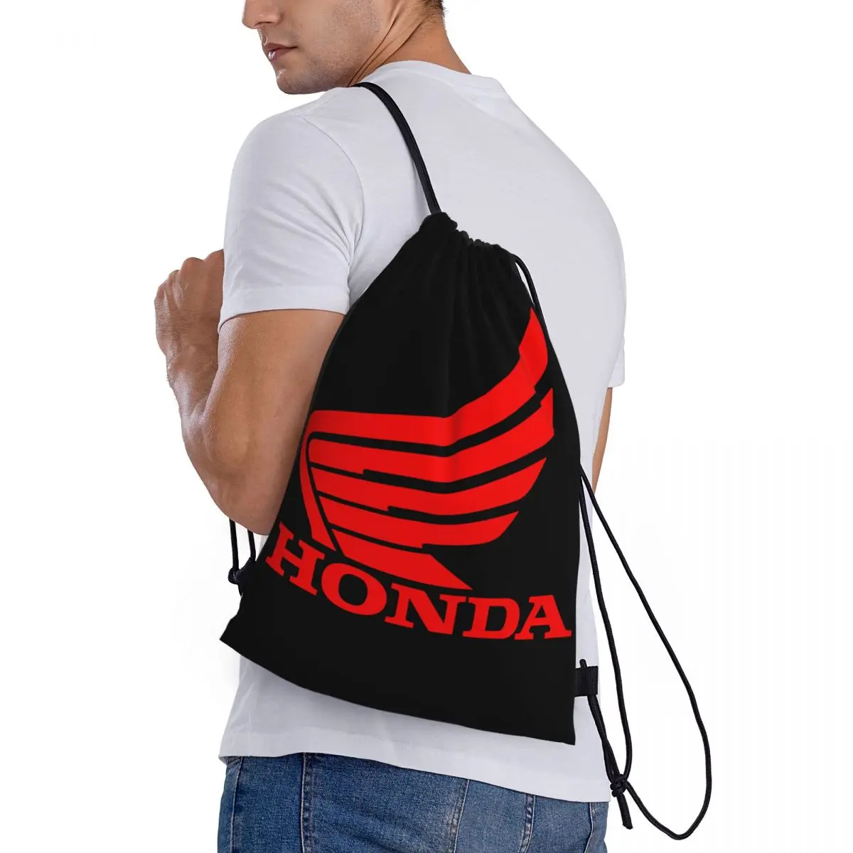 S Hondas-mochila de carreras con cordón para el motor, bolsas de baloncesto, bolsa de motocicleta, gimnasio, cuerda, deportes de motor, Sackpack para ejercicio