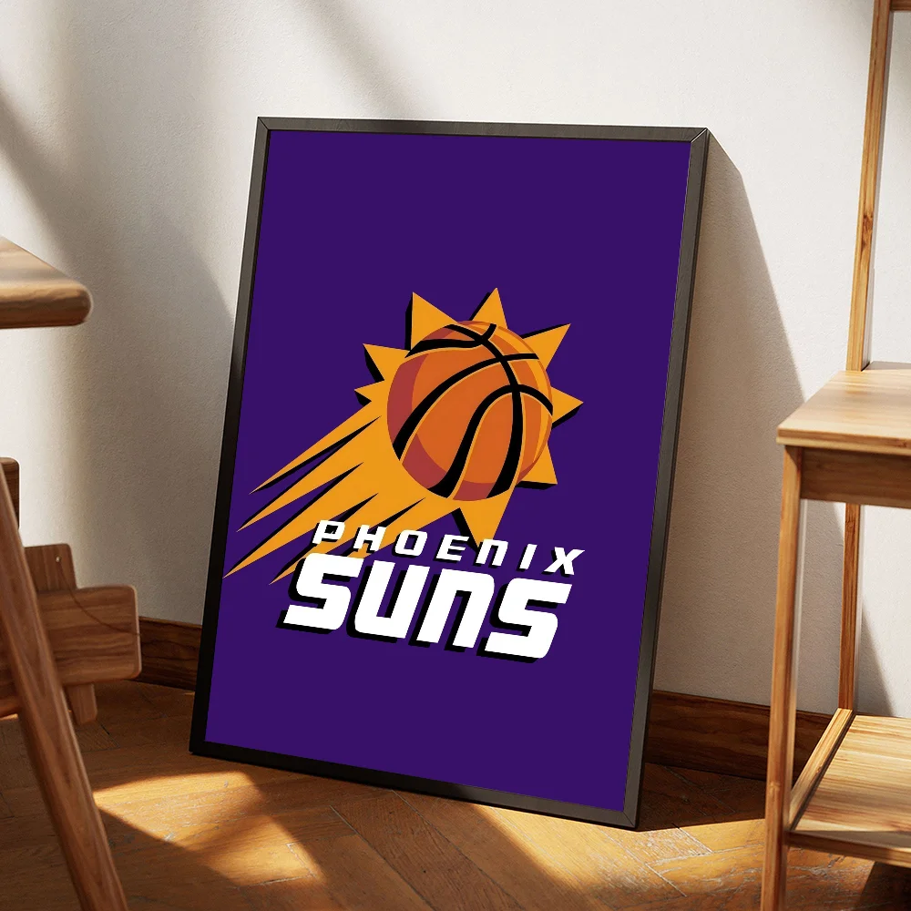 ملصق P-Phoenix لكرة السلة لفريق S-Suns لغرفة المعيشة وغرفة النوم والمقهى ديكور فني