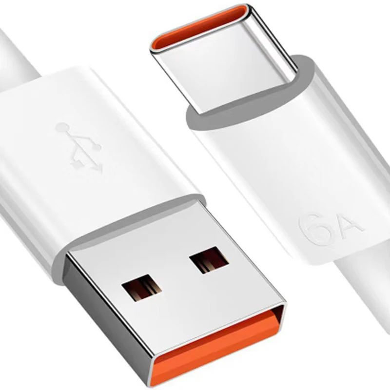 كابل شحن فائق السرعة لـ Xiaomi ، هاتف ذكي من هواوي ، USB من النوع C ، 6A ، 66W ، 1 A ، 1 A ،