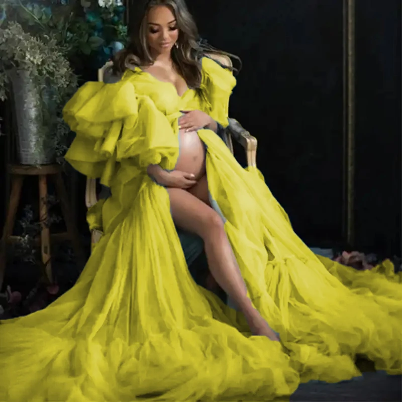 Vestido de maternidad 3d para sesión de fotos, falda Nova Mama, vestido de maternidad africano americano para mujeres embarazadas