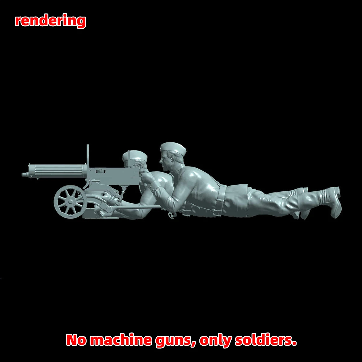 1/35 1/48 1/72 Modellbausatz 3D-Harz Miniatur-Soldatenfiguren Diorama Unbemalte Sowjetische Maxim-Kanonenbedienende DIY – Detail 5