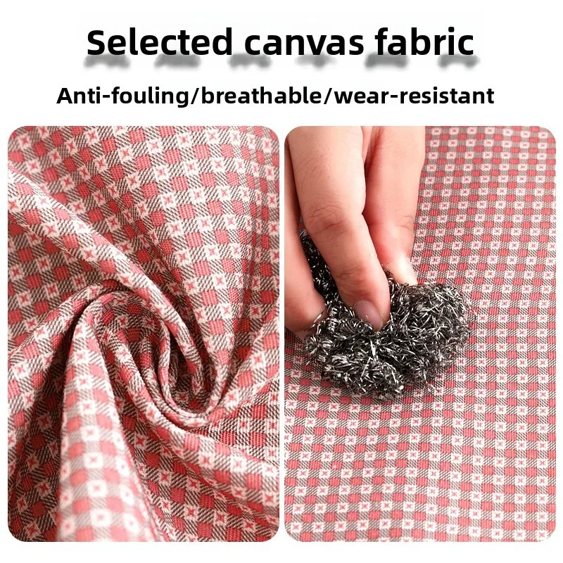 Canvas Long Sleeve Apron Anti Fouling Breathable Dining with Pockets Adjustable Smock Ligh Safety protective clothing