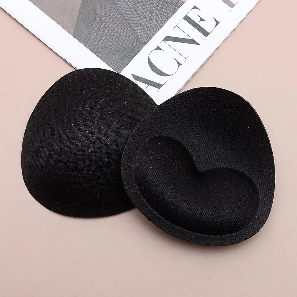 1 ペア女性の夏のスポンジフォームプッシュアップカップ挿入パッドブラジャーパッド胸ブラジャー胸カップ