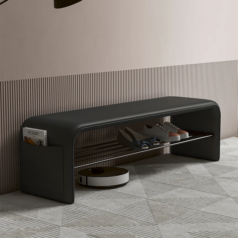 You can sit and wear shoes when you enter the door, the shoe cabinet is integrated into the home