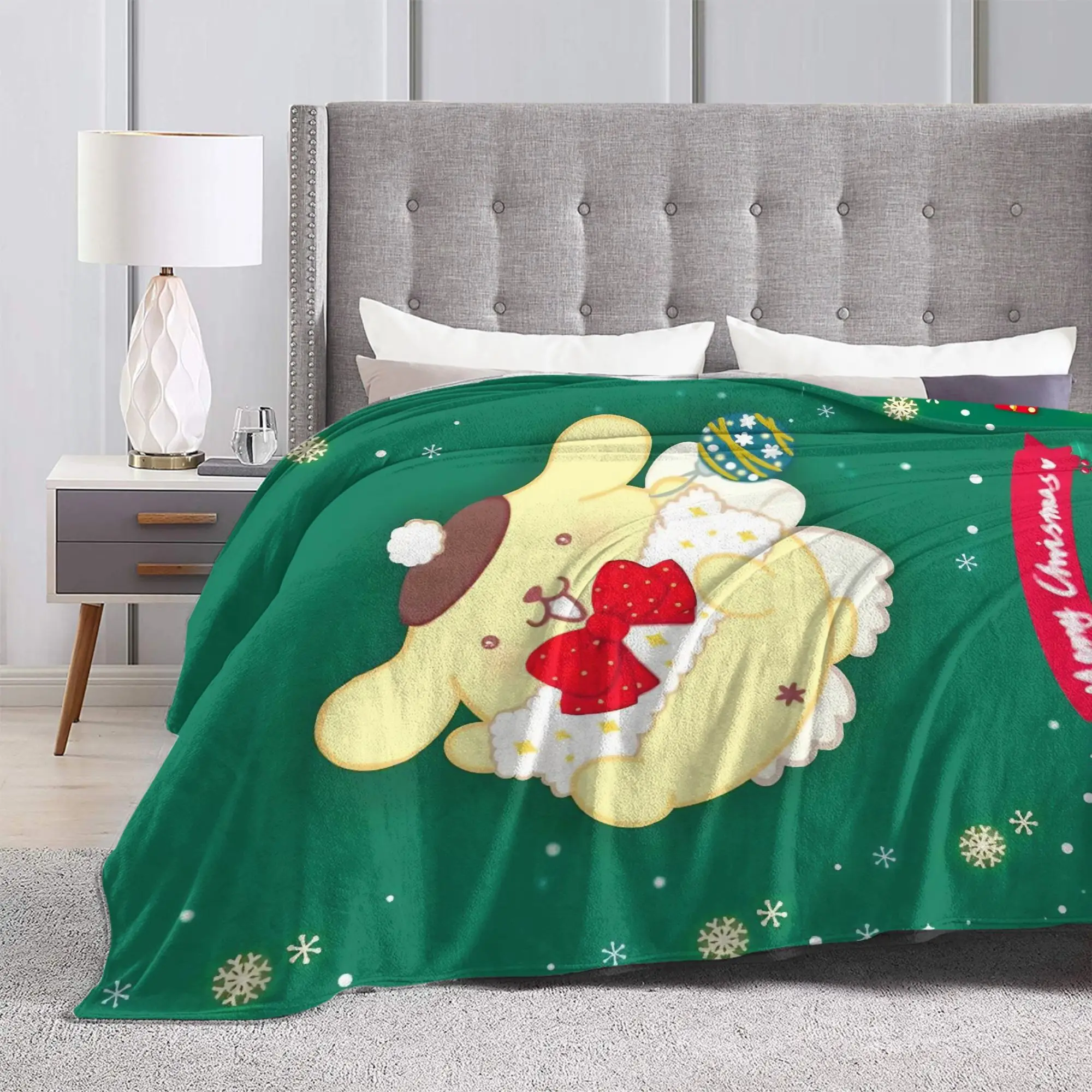Pompompurins Christmas Winter Festive Blanket Flannel Winter   Multifunction Super Soft Throw Blankets for Bedding Couch Quilt