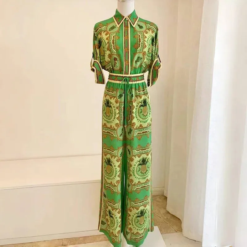 

Women's Suit Floral Linen Elegant Long Suits Casual Vacation Beach Party Suits Woman Clothing Fashion High Quality Suits 2025