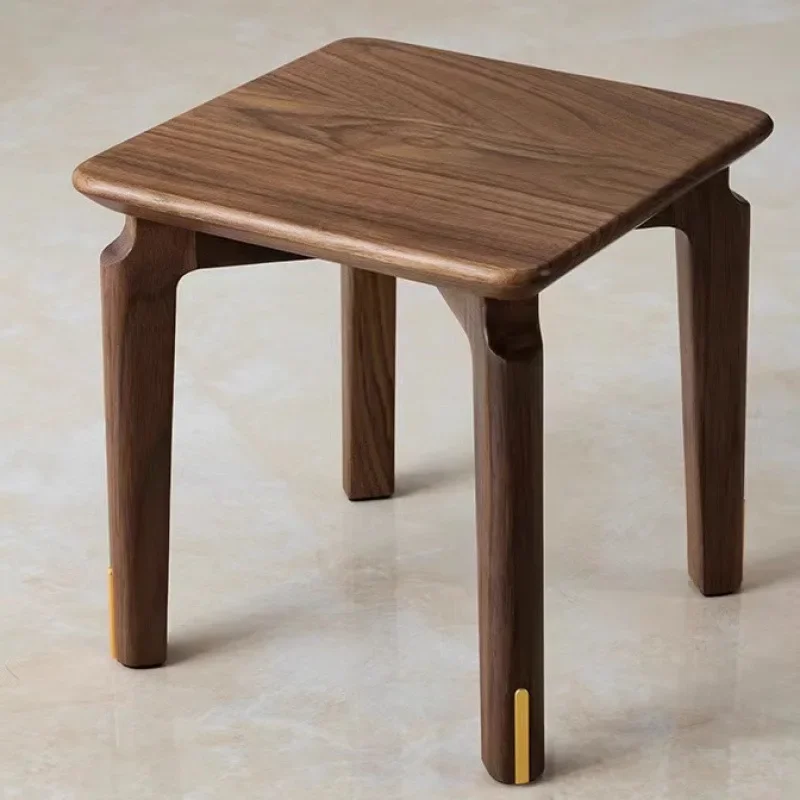 Small stool North American black walnut casual solid wood small bench modern log stool for children simple and durable