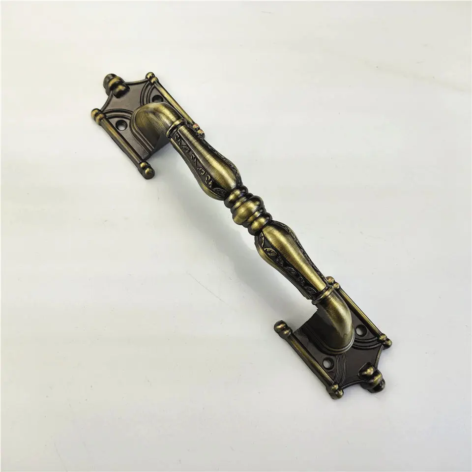 Retro Bronze Gate Handle 235mm Bedroom Restaurant Bathroom Furniture Outdoor Garage Wood Door Room Hardware Pull