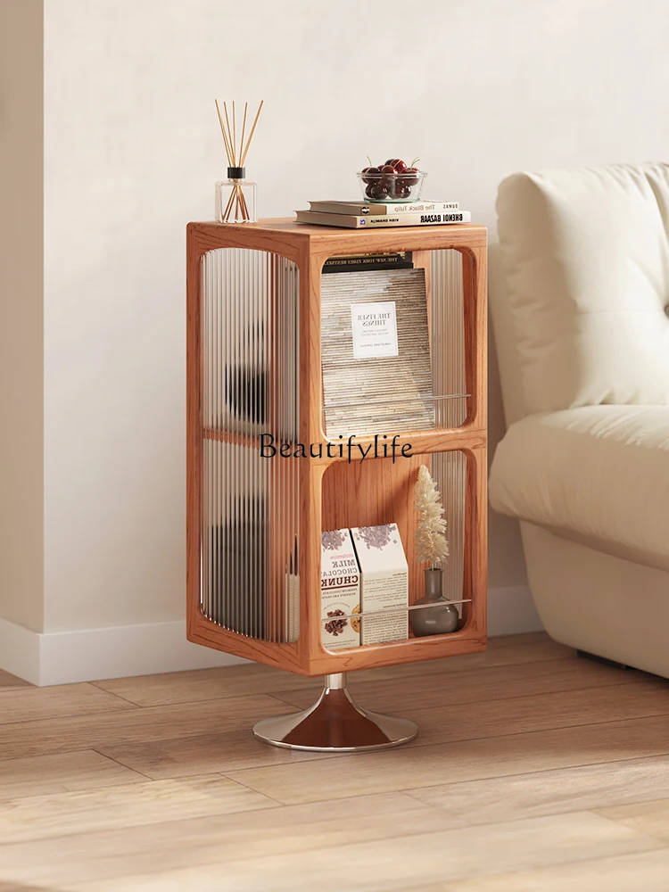 

Living Room Sofa Side Cabinet Cherrywood Small Apartment Corner Table Bedroom Bedside Table