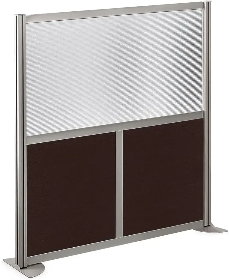 Modern Room Separator with Quick Assembly - Indoor Laminate Free Standing Portable Room Divider Panel - 52