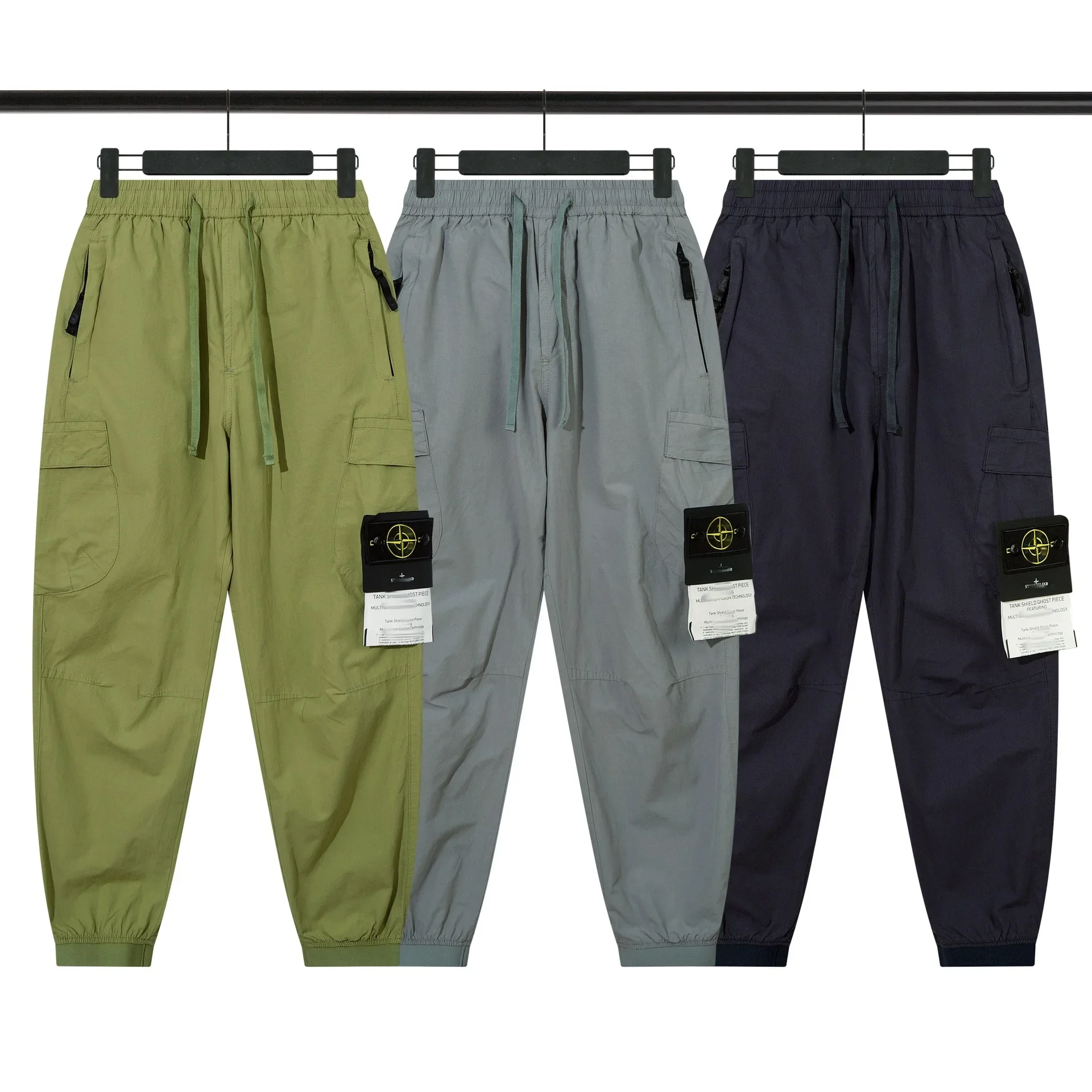 2024 New Men's Casual Trousers Loose-Fit Thin Style European and American Workwear From Cross-Border Trade