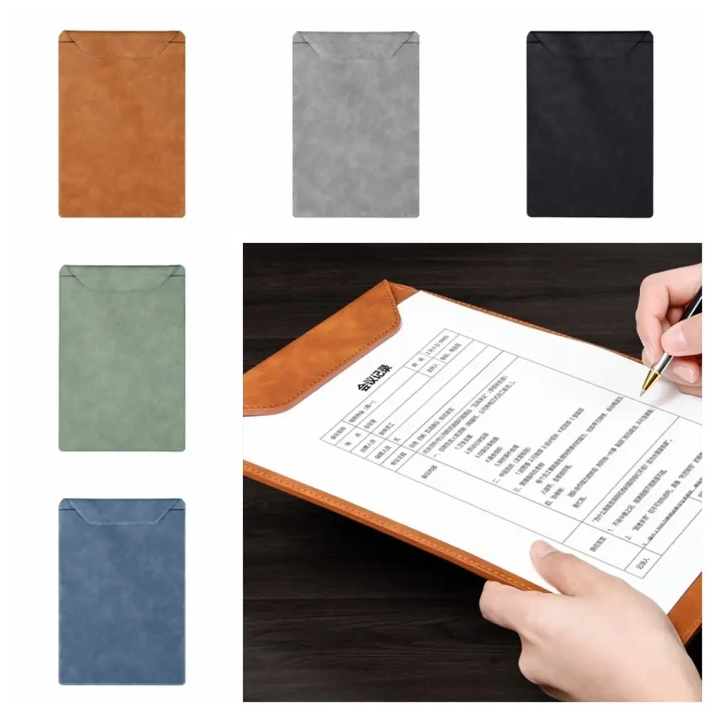 

Memo Clipboard A4 Business Writing Clipboard Paper Organizer Writing Tablet A4 Manager Signature Board PU Leather File Folder