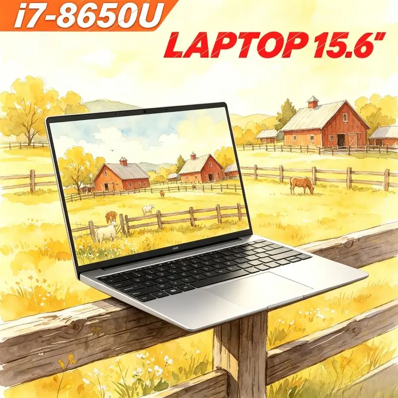 

Portable New Durable 15.6 Inch Notebook Features Intel I7-8650U Chip, Large 32GB DDR4 RAM, 2TB and Stable Genuine Windows 11 Ope