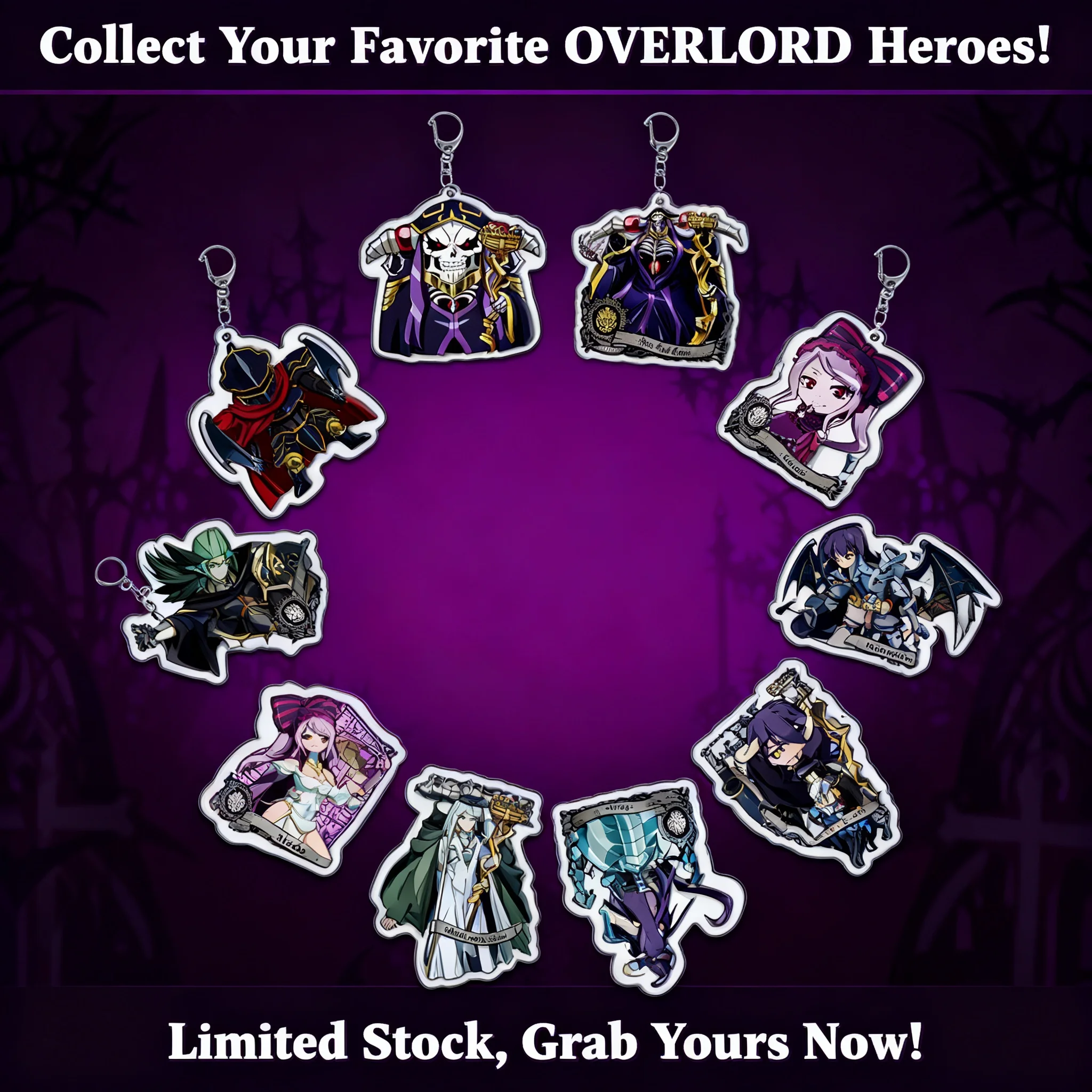 

Overlord Albedo Anime Keychain Acrylic Pendant Cosplay Merchandise Cross Border Ready to Ship Wholesale Bulk Order Fast