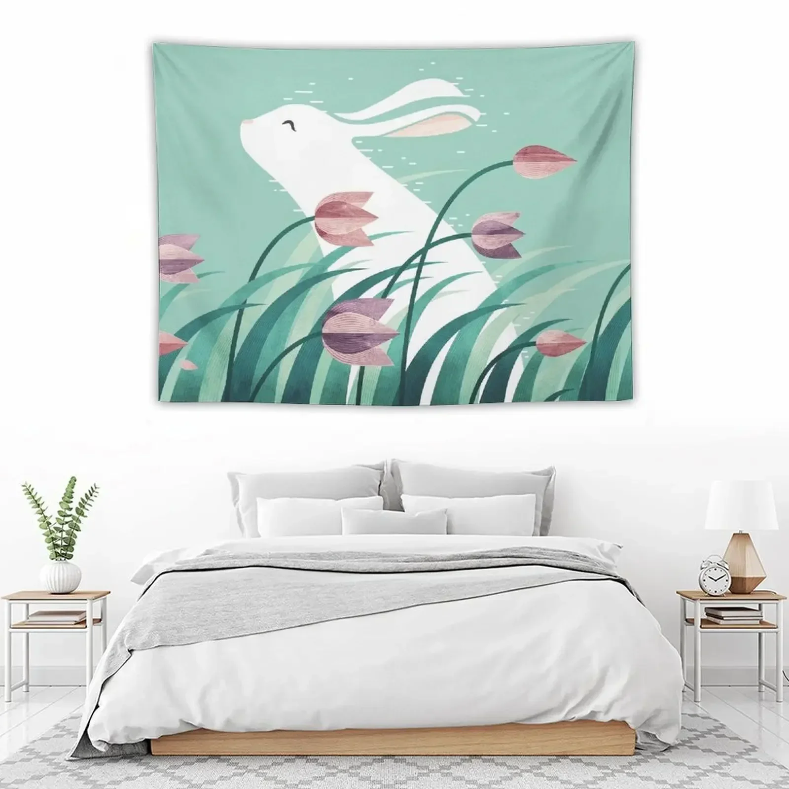 

Rabbit, Resting Tapestry Things To Decorate The Room Wallpaper Tapestry