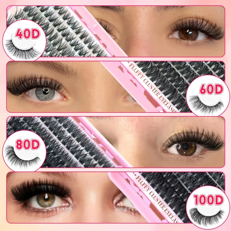 Kit de extensión de pestañas individual de 13 recuentos, herramienta profesional para mejorar los ojos, cosmético, maquillaje, grupos de pestañas, kit completo