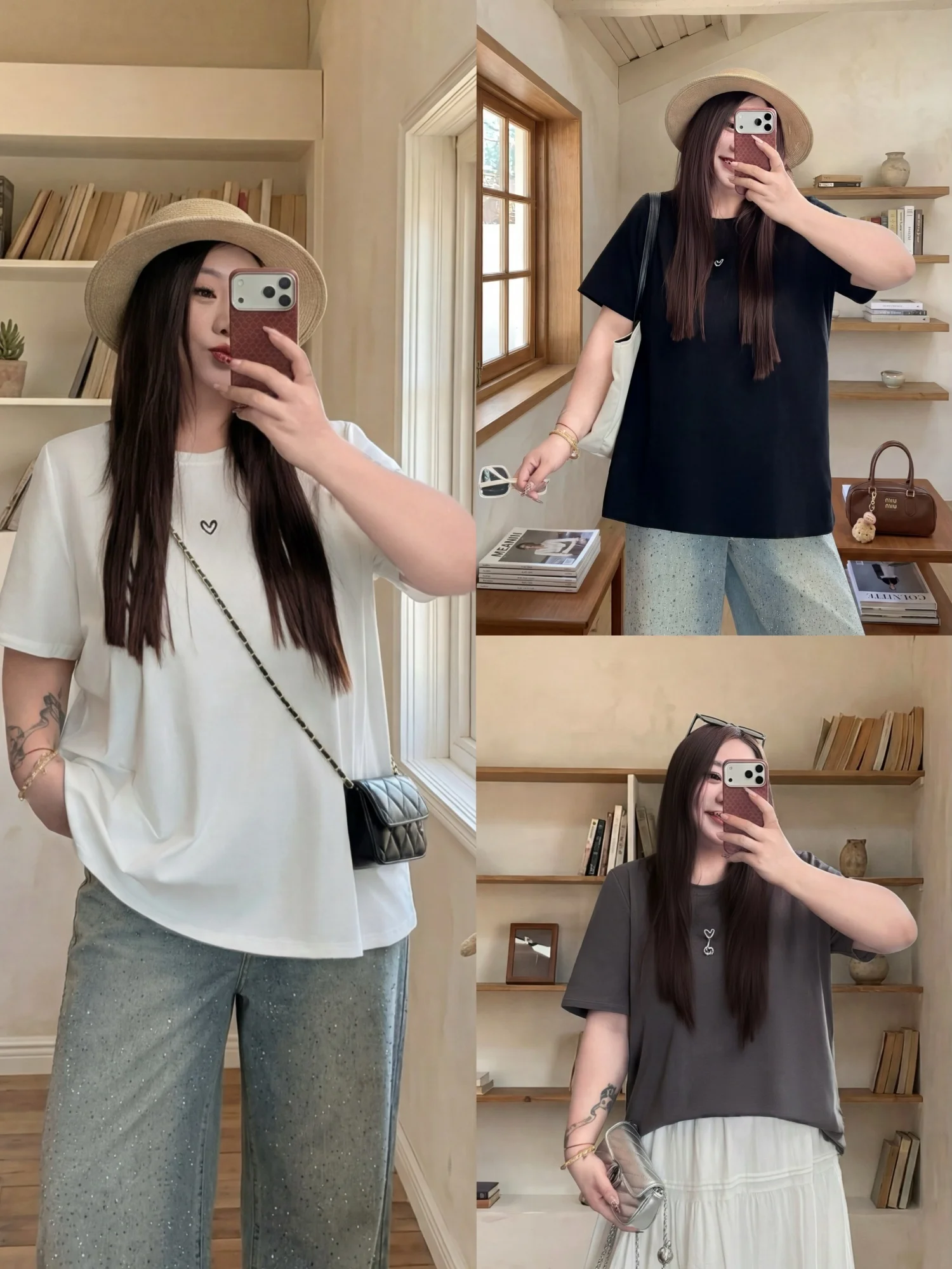 

Женская футболка больших размеров с круглым вырезом и коротким рукавом, свободного кроя, летняя, новый стиль, для повседневной носки, модная одежда, из смеси хлопка и полиэстера