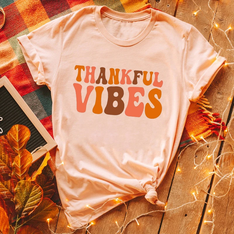 Thanksgiving Tshirt Grateful Tshirt Fall Vintage Clothes Thanksgiving Shirt Women Clothes Autumn Women Clothing Fall Tops XL