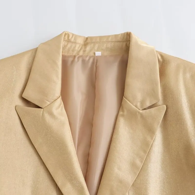 Jaqueta de Terno Fena E e Versátil de Manga Longa Primavera 2024 Nova Chegada Estilo Versátil Crimento Regular