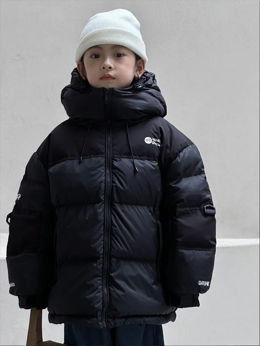 Fashion Boys Girls Duck Down Jackets Thicken Warm Hooded Coat 4-10 Years Old Children Casual Winter Parkas Snow Wear