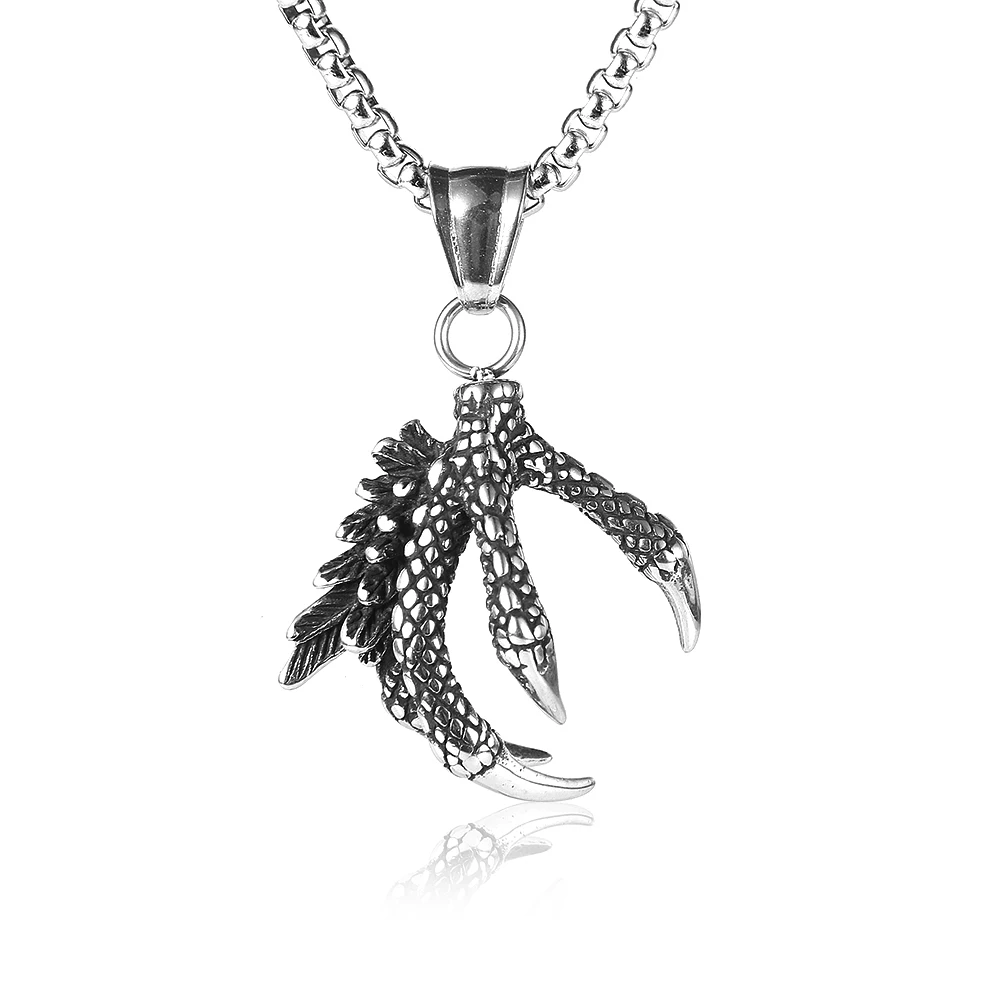 

Nabest 7 Styles Animal Series Eagle Claw Pendant Necklace Stainless Steel Necklace for Men Snake Elephant Scorpion Charm Jewelry