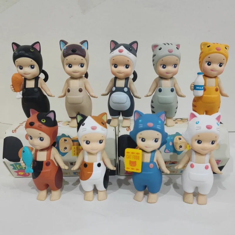 

Kawaii Sonny Angel Meow Daily Series Blind Box Toy Cat Chiu Play Doll Desktop Decoration Action Figures Children Gift