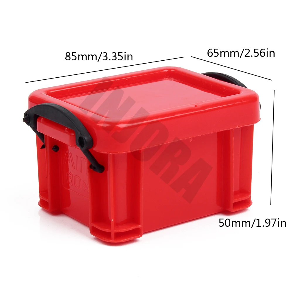 1PCS Yellow/Red Plastic Scale Storage Box Tool for 1:10 RC Rock Crawler Accessories TRX4 Axial SCX10 90046 Decoration