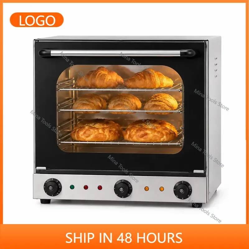 Commercial Electric Oven Stainless Steel Baking Oven with Clear Viewing Door Independent Control for Bakery Restaurant